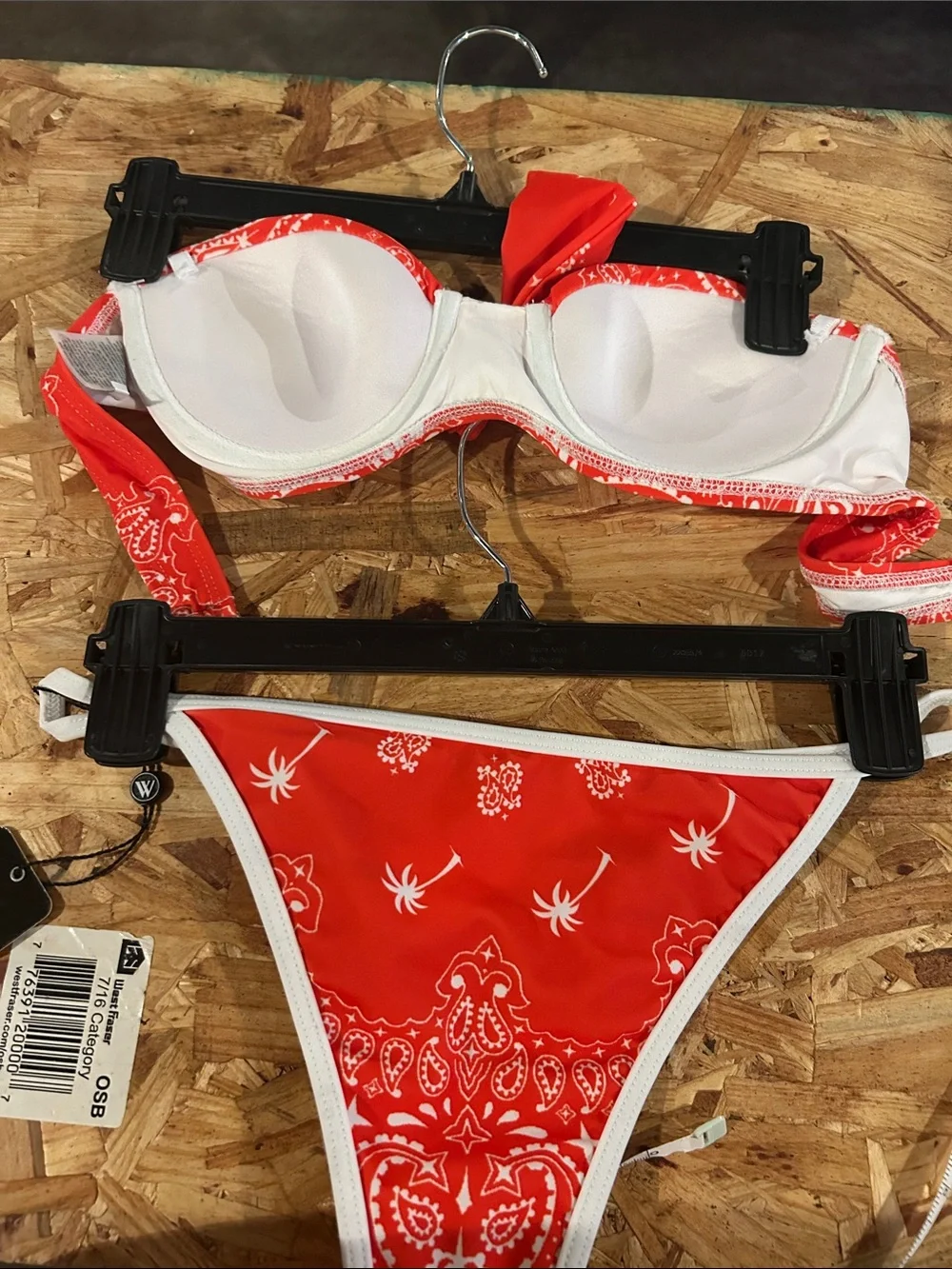 Wildfox Red Bandana Print Bikini Set - Two Piece Swimwear